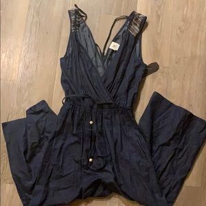 Lightweight denim romper